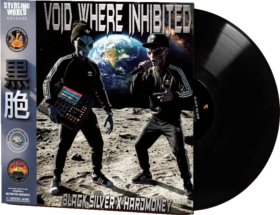 Void Where Inhibited album art — Black Silver x HardMoney